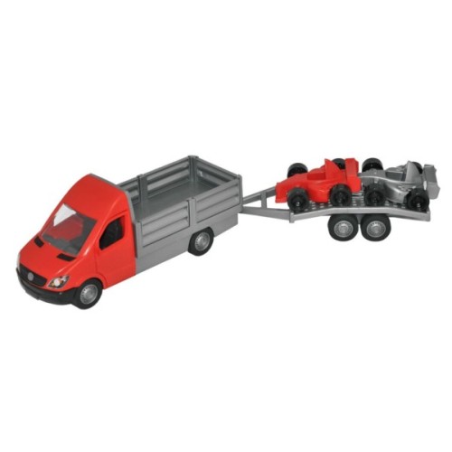 Спецтехніка Tigres Mercedes-Benz Sprinter бортовий з лафетом (червоний) (39669)