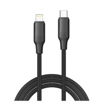 Дата кабель USB-C to Lightning 2.0m PD30W TPE embossed black ColorWay (CW-CBPDCL102-BK)