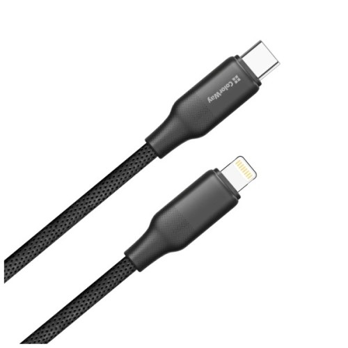 Дата кабель USB-C to Lightning 2.0m PD30W TPE embossed black ColorWay (CW-CBPDCL102-BK)