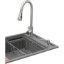 Мийка кухонна GRANADO Basic Estella grafito (+ змішувач Campo LUX inox + дозатор Redondo inox + кошик (ksg0109)
