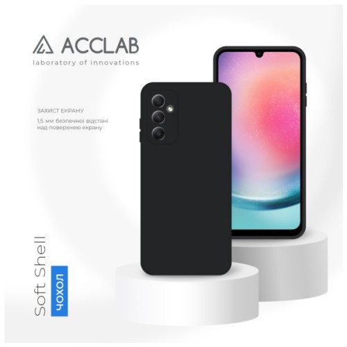 Чохол до мобільного телефона ACCLAB SoftShell Samsung Galaxy A24 Black (1283126576065)