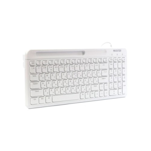 Клавіатура Maxxter KB-01W-UA USB White (KB-01W-UA)
