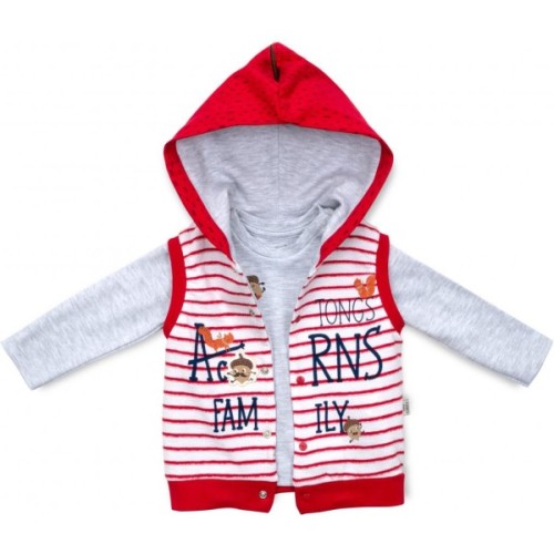 Набір дитячого одягу Tongs з жилетом (2824-80B-red)