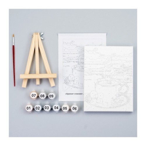 Картина по номерам Rosa Аромат спокою, 15х20см, з мольбертом (4823098548645)