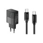 Зарядний пристрій Essager USB-C PD20W + cable USB-C to USB-C 60W black (E20JSB1-SYTT1-T)