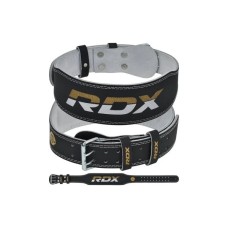 Атлетичний пояс RDX 4 шкіряний Black Gold XL (WBS-4RB-XL) Атлетичний пояс RDX 4 шкіряний Black Gold XL (WBS-4RB-XL)