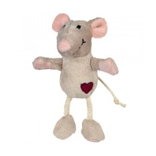 Іграшка для котів Trixie Мишка з серцем та котячою м'ятою 11 см (4011905455792)
