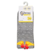 Шкарпетки дитячі Bross нововрічні з дзвіночком (21248-12-18-gray)