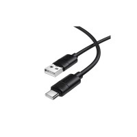 Дата кабель USB 2.0 AM to USB-C 1.0m silicone BX123 Leya black BOROFONE (6941991124211)