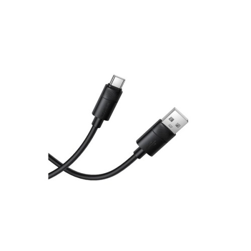 Дата кабель USB 2.0 AM to USB-C 1.0m silicone BX123 Leya black BOROFONE (6941991124211)