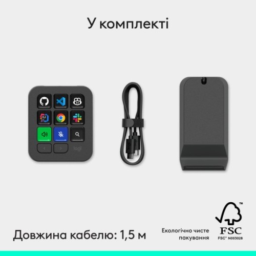 Набір блогера Logitech MX Keypad USB Type-C Graphite (920-013891)