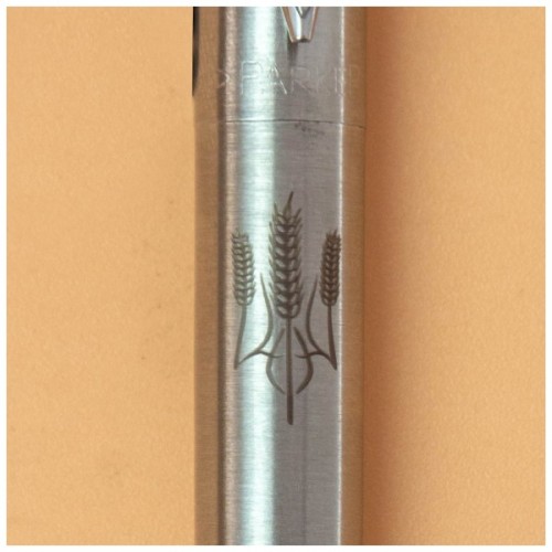 Ручка кулькова Parker JOTTER 17 UKRAINE SS CT BP Тризуб із колосків (16132_T059b)