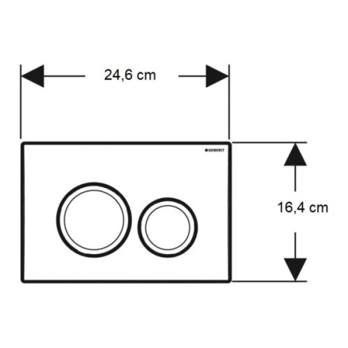 Панель змиву Geberit Delta20 білий (115.127.11.1)