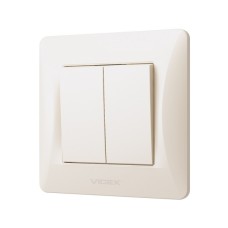 Вимикач Videx BINERA 2кл кремовий (VF-BNSW2-CR)