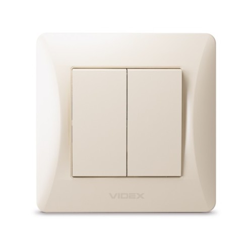 Вимикач Videx BINERA 2кл кремовий (VF-BNSW2-CR)