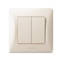 Вимикач Videx BINERA 2кл кремовий (VF-BNSW2-CR)