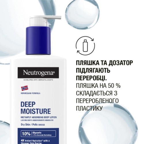 Лосьйон для тіла Neutrogena Норвезька формула Глибоке зволоження для сухої шкіри 250 мл (3574661190709/3574660514520/3574661759869)