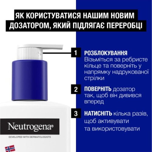 Лосьйон для тіла Neutrogena Норвезька формула Глибоке зволоження для сухої шкіри 250 мл (3574661190709/3574660514520/3574661759869)