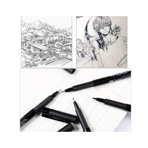 Лайнер Faber-Castell набір ручок капілярних PITT ARTIST PENS (S, F, M, B) колір чорнний 4 шт (15434)