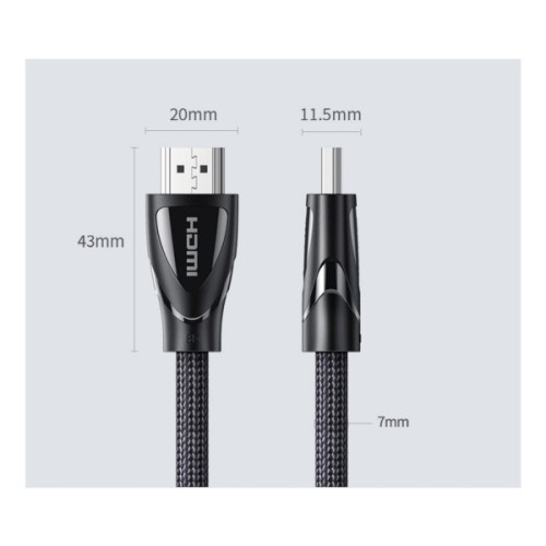 Кабель мультимедійний HDMI M to HDMI M 1.0m V2.1 Ugreen (80401)