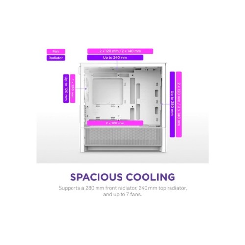 Корпус для ПК NZXT H3 Flow All White (CC-H31FW-01)