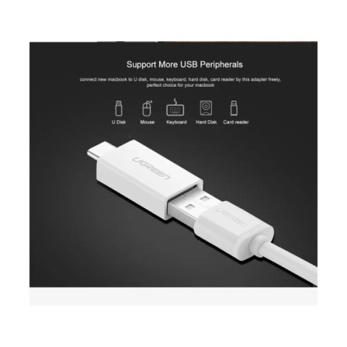 Перехідник OTG USB 3.0 AF to USB-C US173 White Ugreen (30155)