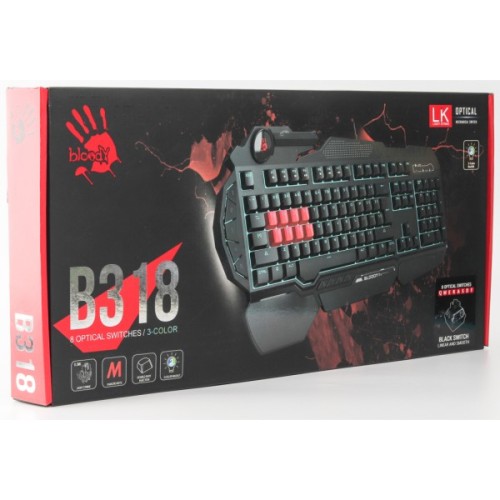 Клавіатура A4Tech Bloody B318 Black USB Black (4711421980470)