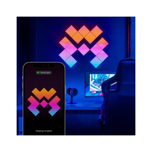 Гірлянда Twinkly Smart LED Squares 1 Starter Panel, RGB LED, USB-C, Black 16х16см (TWQ064STW-01-BUSB)
