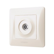 ТВ розетка Videx BINERA TV одинарна кремо (VF-BNSK1TVME-CR)