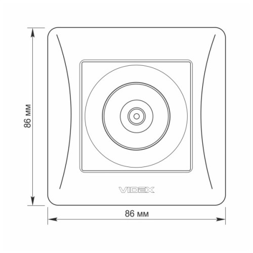 ТВ розетка Videx BINERA TV одинарна кремо (VF-BNSK1TVME-CR)