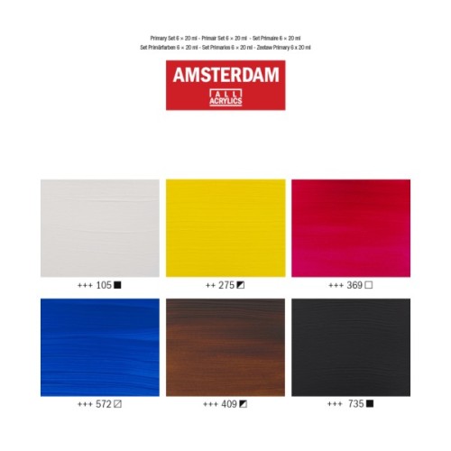 Акрилові фарби Royal Talens AMSTERDAM PRIMARY, 6*20 мл (8712079451158)