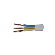 Кабель силовий ЗЗКМ 3х2.5 кв.мм гнучкий, плоский, 100м (ШВВП 3x2,5 ECG / 705864)