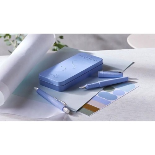 Ручка пір'яна Faber-Castell POLY Fountain Pen Pale Iris, колір корпусу фіолетовий, перо М (0,7 мм) (32955)
