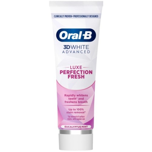 Зубна паста Oral-B 3D White Advanced Luxe Perfection Прохолода м'яти та евкаліпту 75 мл (8700216922739)