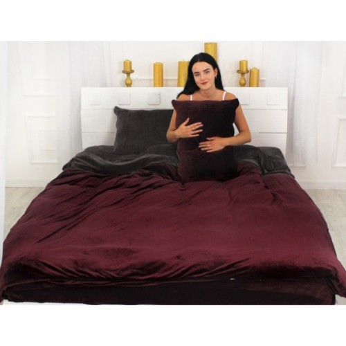 Постільна білизна MirSon Велюр Winter Frost 28-0003 + 28-0002 Protea Velvet 2х143х210 (2200004005850)