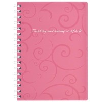 Блокнот Buromax spiral side, А6, 80sheets, Barocco, square, pink (BM.2589-610)