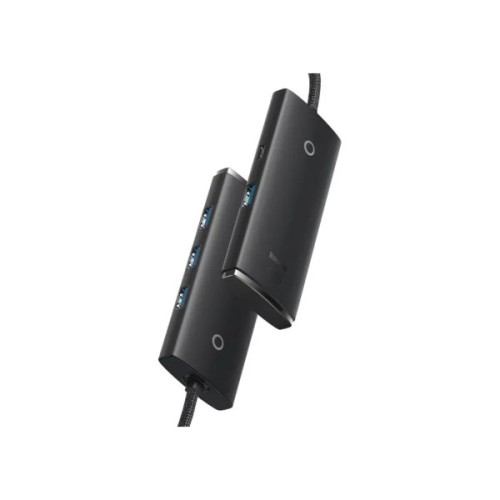 Концентратор Baseus USB-C to 4xUSB 3.0 0.25m black (WKQX030301)