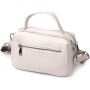 Сумка Vintage Жіноча прямокутна на два відділення з натуральної шкіри Біла (22344)
