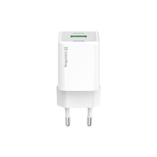 Зарядний пристрій ColorWay GaN Mini 35W PD Port PPS USB (Type-C PD + USB QC4.0) white (CW-CHS055PD-WT)