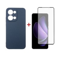 Чохол до мобільного телефона Dengos Oppo Reno13 5G Carbon+glass Blue (DG-KM-177)