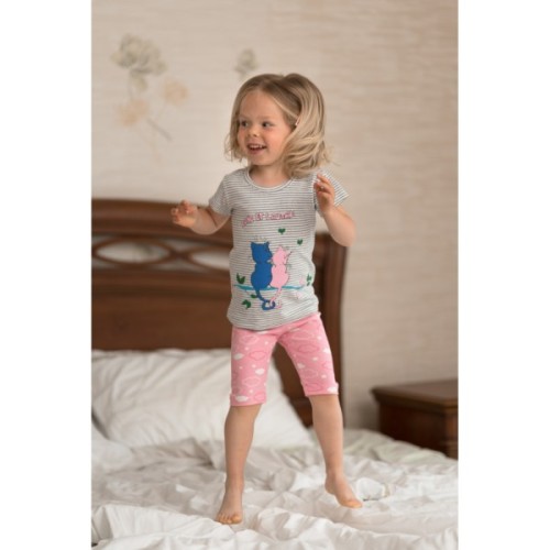 Піжама дитяча Matilda з котиками (12311-3-116G-pink)