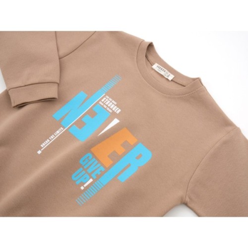 Спортивний костюм дитячий Breeze NEVER GIVE UP (19703-110B-beige)