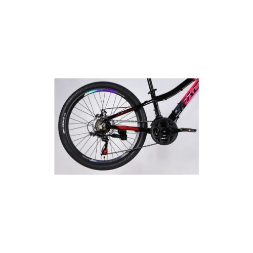 Велосипед Space 24" LYRA DD FR рама-11" AL 2026 рожево-чорний (OPS-SP-24-079)