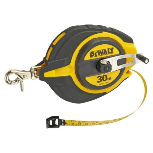 Рулетка DeWALT STEEL, 30 м х 10 мм, гумовий литий корпус (DWHT0-34093)
