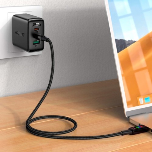 Дата кабель USB-C to USB-C 1.2m 100W with display C7-03 Acefast (6974316282778)