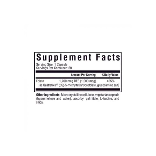 Вітамін Seeking Health Метилфолат, L-5-MTHF, 60 вегетаріанських капсул (SKH-52057)