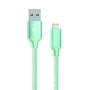 Дата кабель USB 2.0 AM to Lightning 1.0m mint ColorWay (CW-CBUL004-MT)