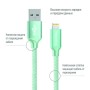 Дата кабель USB 2.0 AM to Lightning 1.0m mint ColorWay (CW-CBUL004-MT)