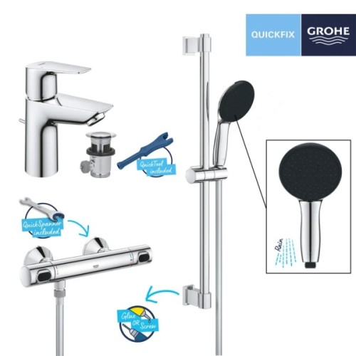 Душовий гарнітур Grohe QuickFix QuickFix Precision Flow&Start Edge (UA202503TS)
