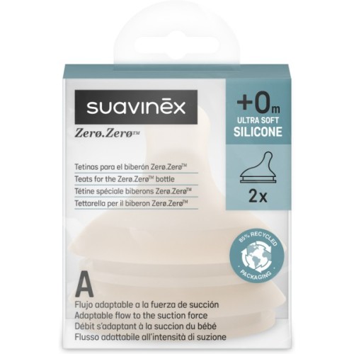 Соска Suavinex ZERO.ZERO антиколікова, адаптивний потік,бежева, +0 м (308446)